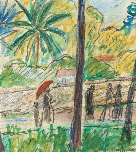 Woman with a red umbrella (1927)