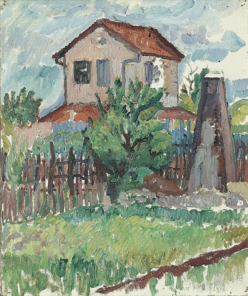Gartenszene mit Haus (1911)