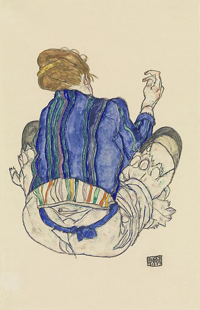 Rückenansicht einer sitzenden Frau (1917)