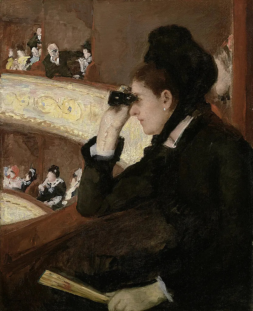 Frau in Schwarz in der Oper (1878)