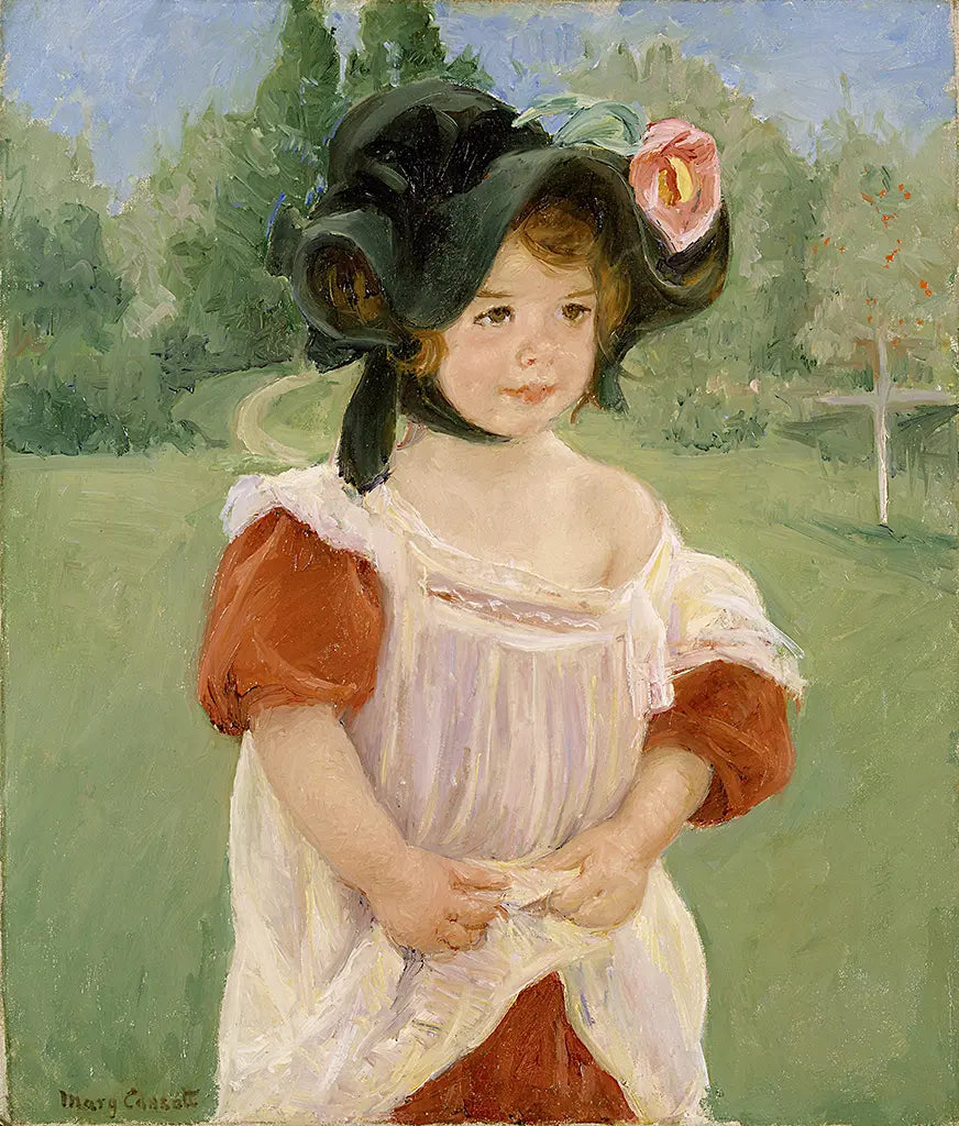 Margot steht in einem Garten (1900)