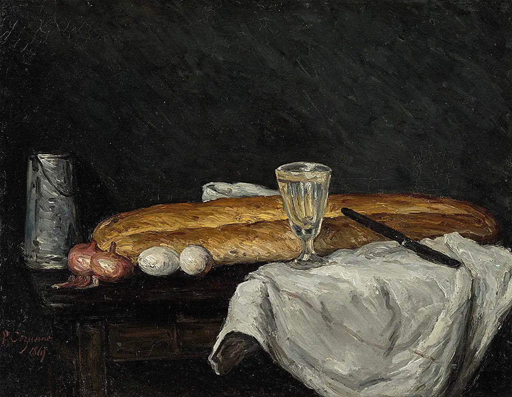 Stilleben mit Brot und Eiern (1865)