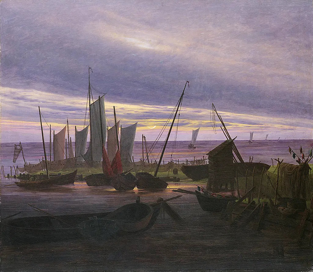 Schiffe im Hafen am Abend (1828)