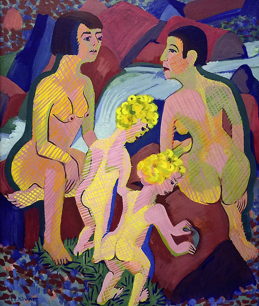 Badende Frauen und Kinder (1925)