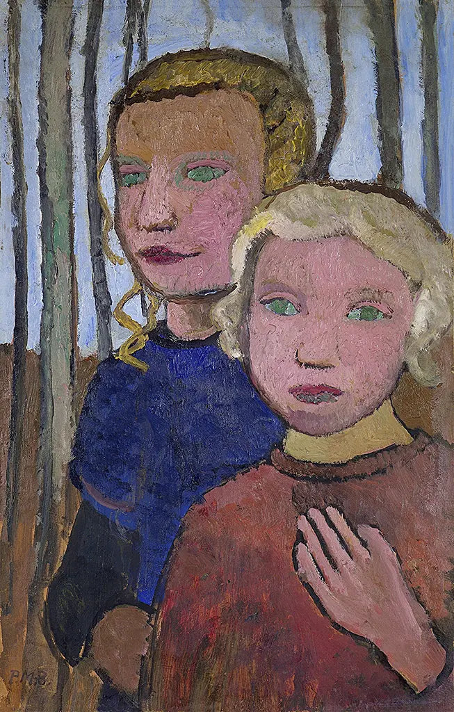 Zwei Mädchen vor einer Birke (1905)