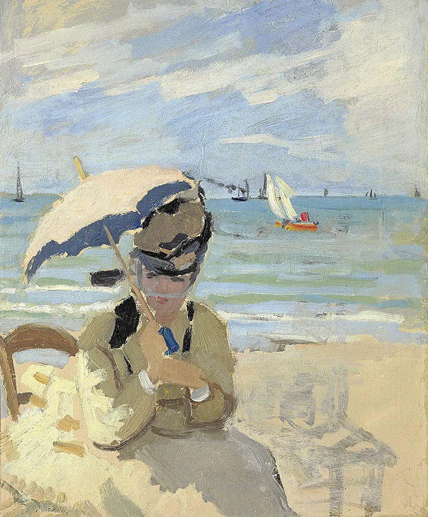 Camille am Strand von Trouville (1870)