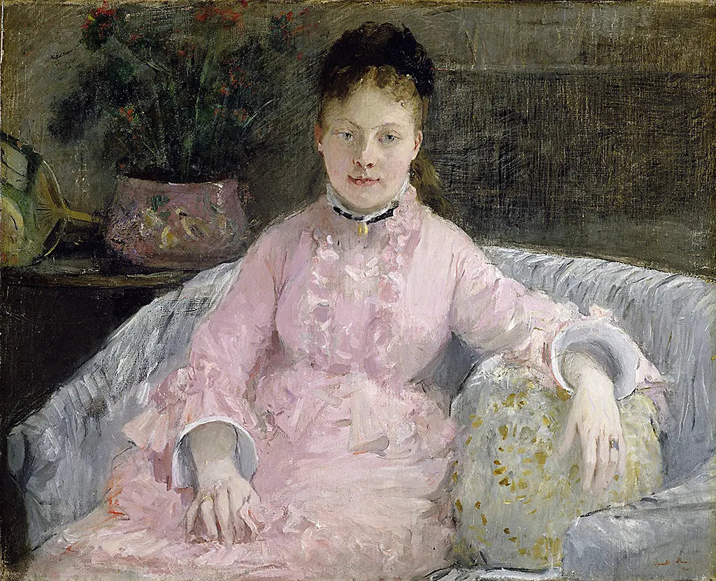 Das rosa Kleid - Porträt von Albertie Marguerite Carré