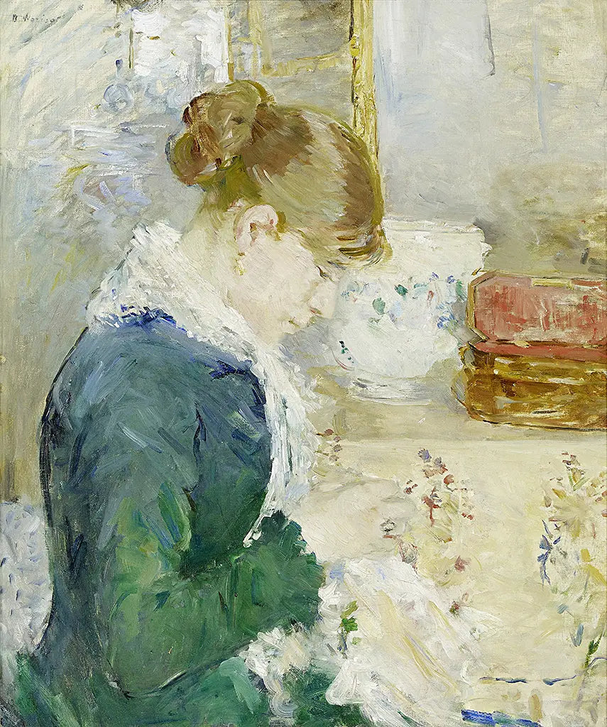 Frau beim Nähen - Femme cousant (1879)