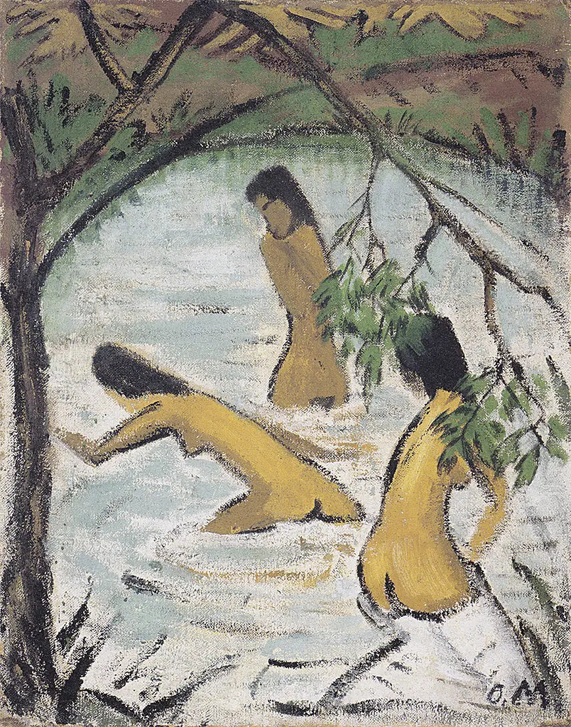 Drei badende im Wasser (ca. 1913)