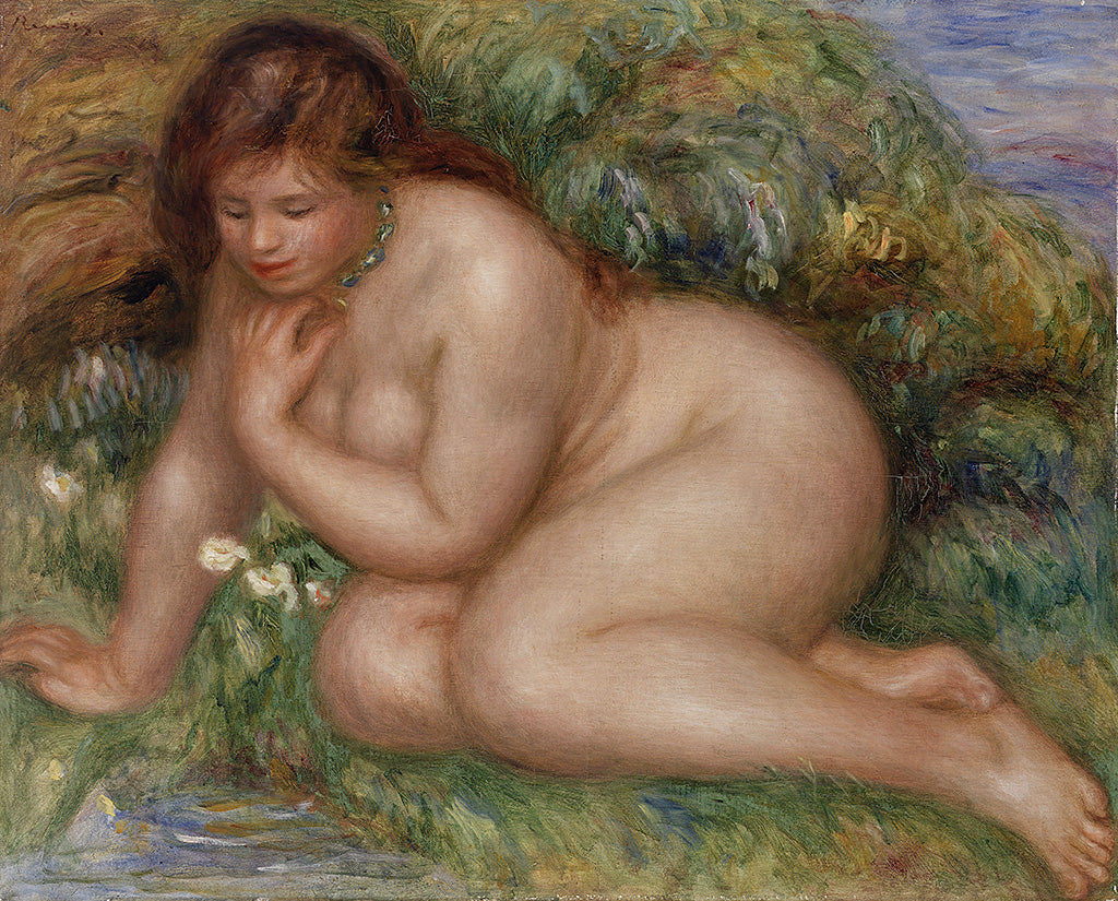 Bather gazing at herself in the water (1910)