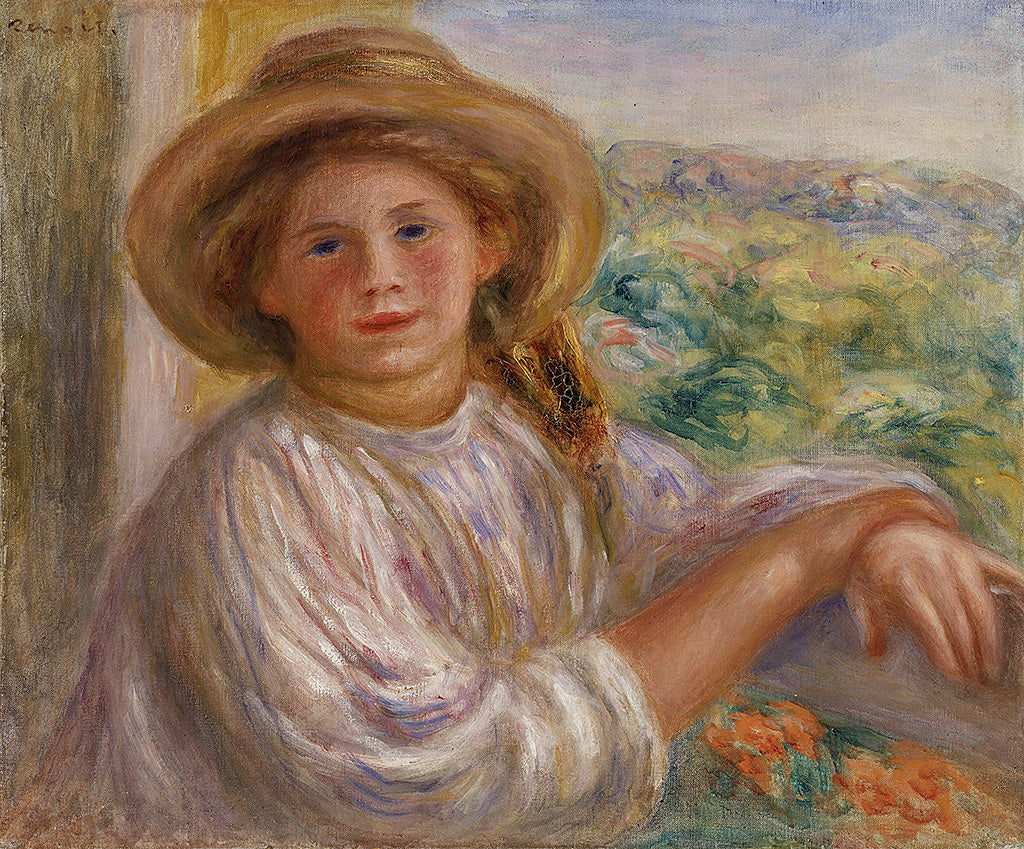 Girl on a balcony Cagnes - Jeune femme au balcon Cagnes-1911