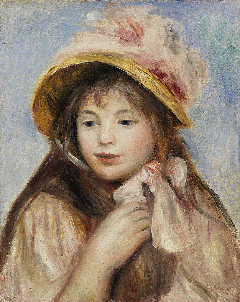 Girl with pink bonnet - Jeune fille au chapeau rose (1894)