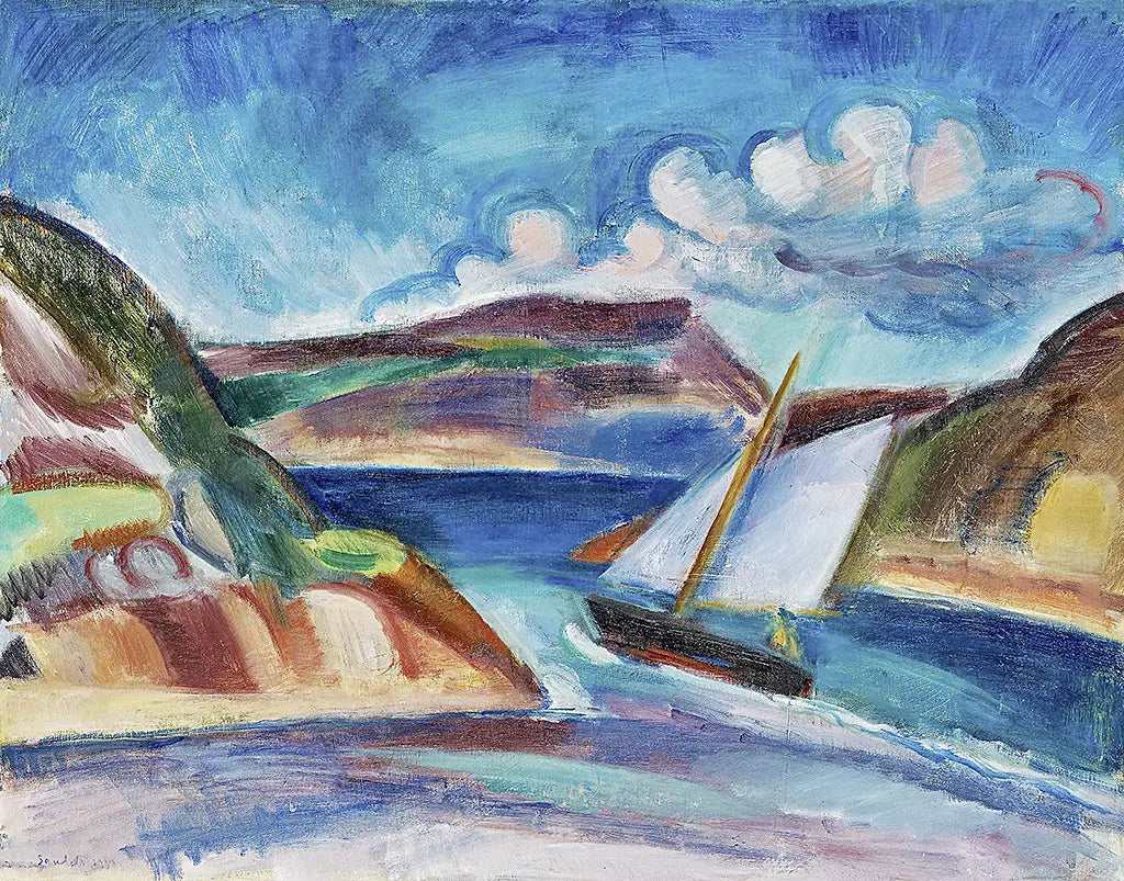 Landschaft mit Segelboot Bohuslän (1917)