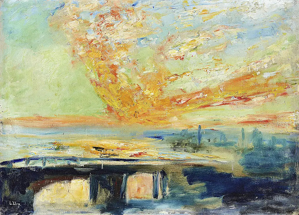 Sonnenuntergang über der Themse Waterloo Bridge London (1926)