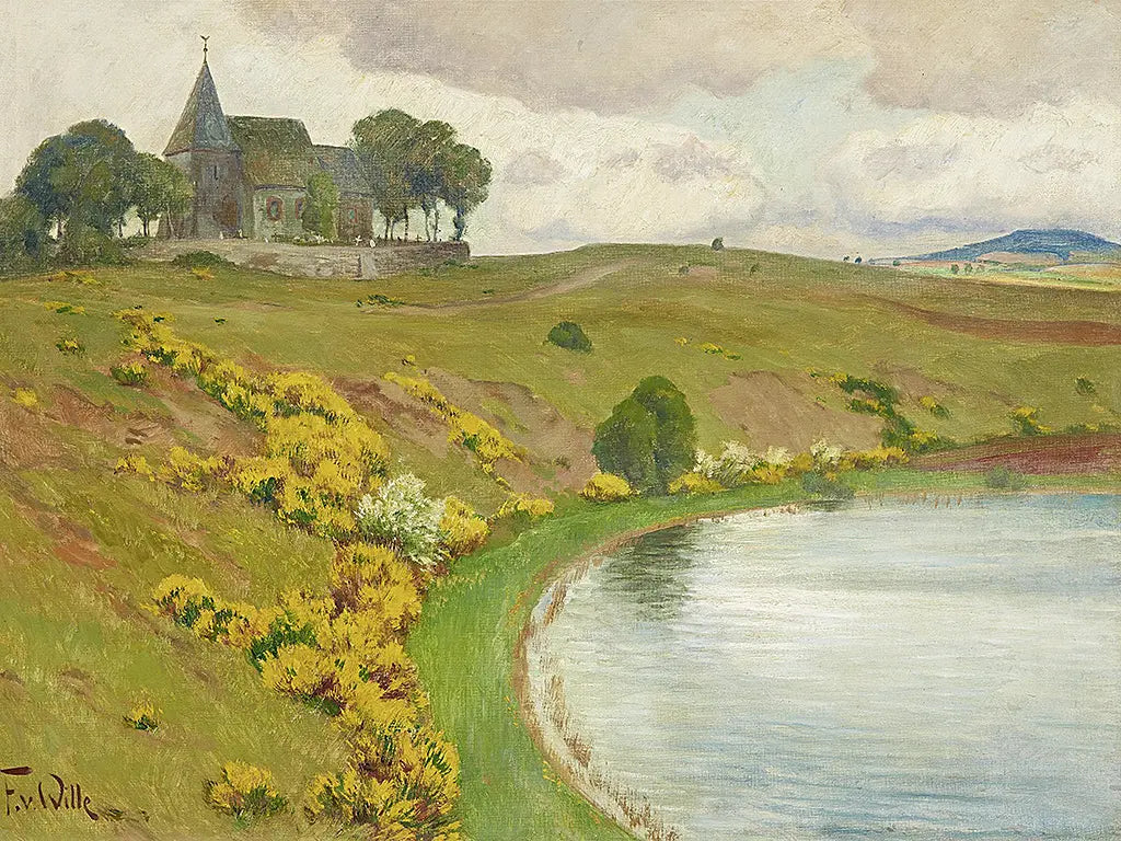 Blick auf das Weinfelder Maar in der Eifel